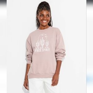 Women's Free Spirit Desert Scene Graphic Sweatshirt - Taupe XXL Modernlux